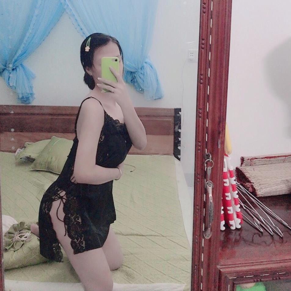 Váy ngủ sexy đan dây hông đầm ngủ lụa phối ren gợi cảm với màu hồng san hô sang trọng | BigBuy360 - bigbuy360.vn