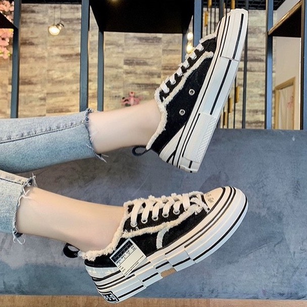Giày Sneaker Style Rách Cao 3,5-4cm HOT NHẤT 2020 [ Bản Đế Gỗ ]