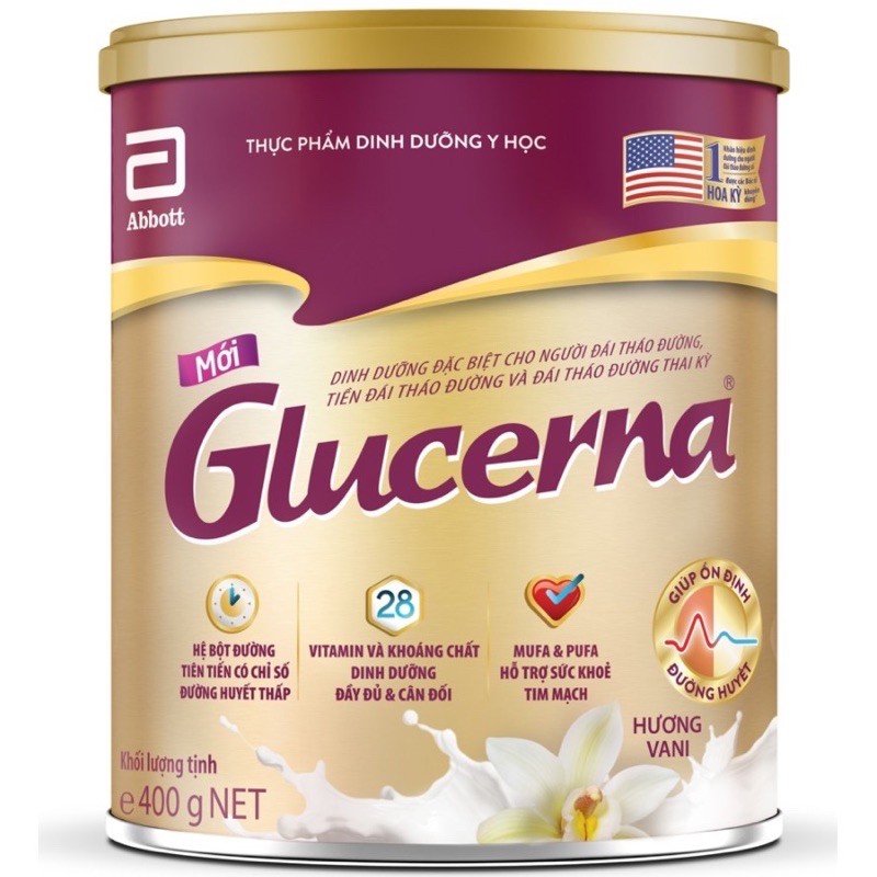 Sữa bột Glucerna 400g hương vani