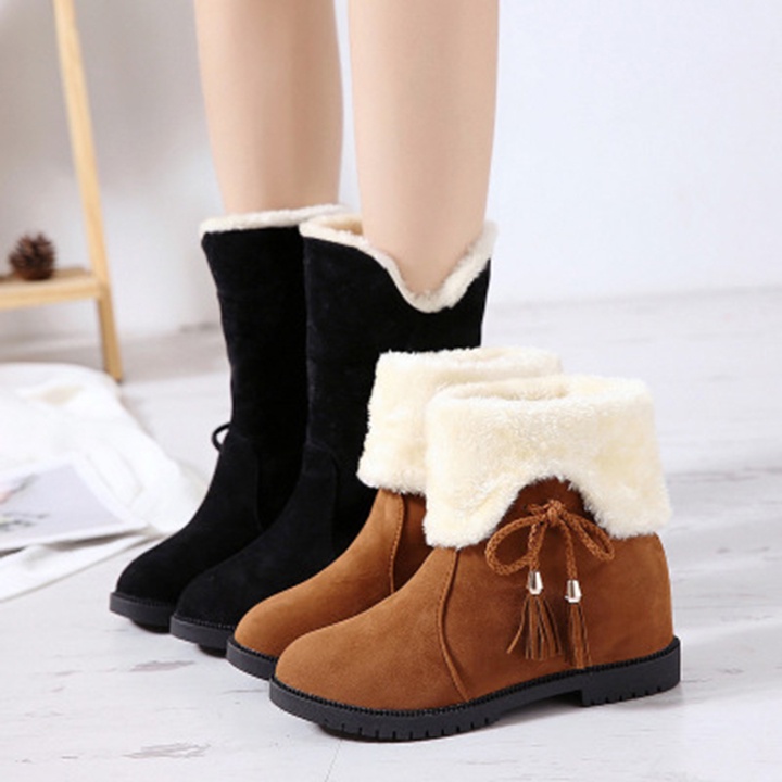 BỐT NỮ LÓT LÔNG - BOOT NỮ MÙA ĐÔNG ẤM ÁP mã SP: 024 | BigBuy360 - bigbuy360.vn