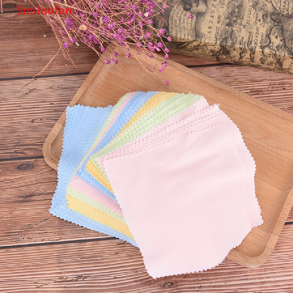 Set 10 Khăn Lau Kính / Màn Hình Điện Thoại / Ống Kính Máy Ảnh Bằng Sợi Microfiber