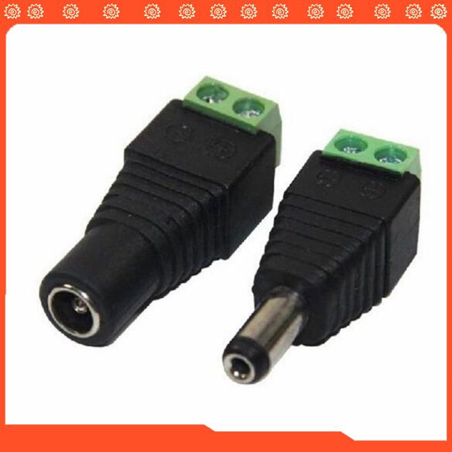10Pcs Male Female DC Power Plug Jack Adapter Wire Connector for CCTV | BigBuy360 - bigbuy360.vn