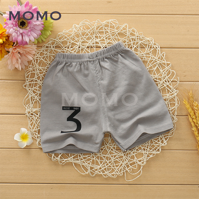 Quần Short Cotton Màu Trơn Kẻ Sọc Xinh Xắn Cho Bé 1-7 Tuổi