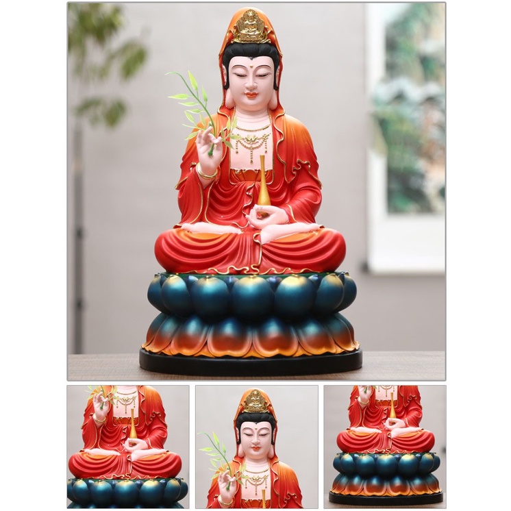 Tượng Quan Âm Bồ Tát cao 30 / 38 cm bằng composite - Tự Thanh