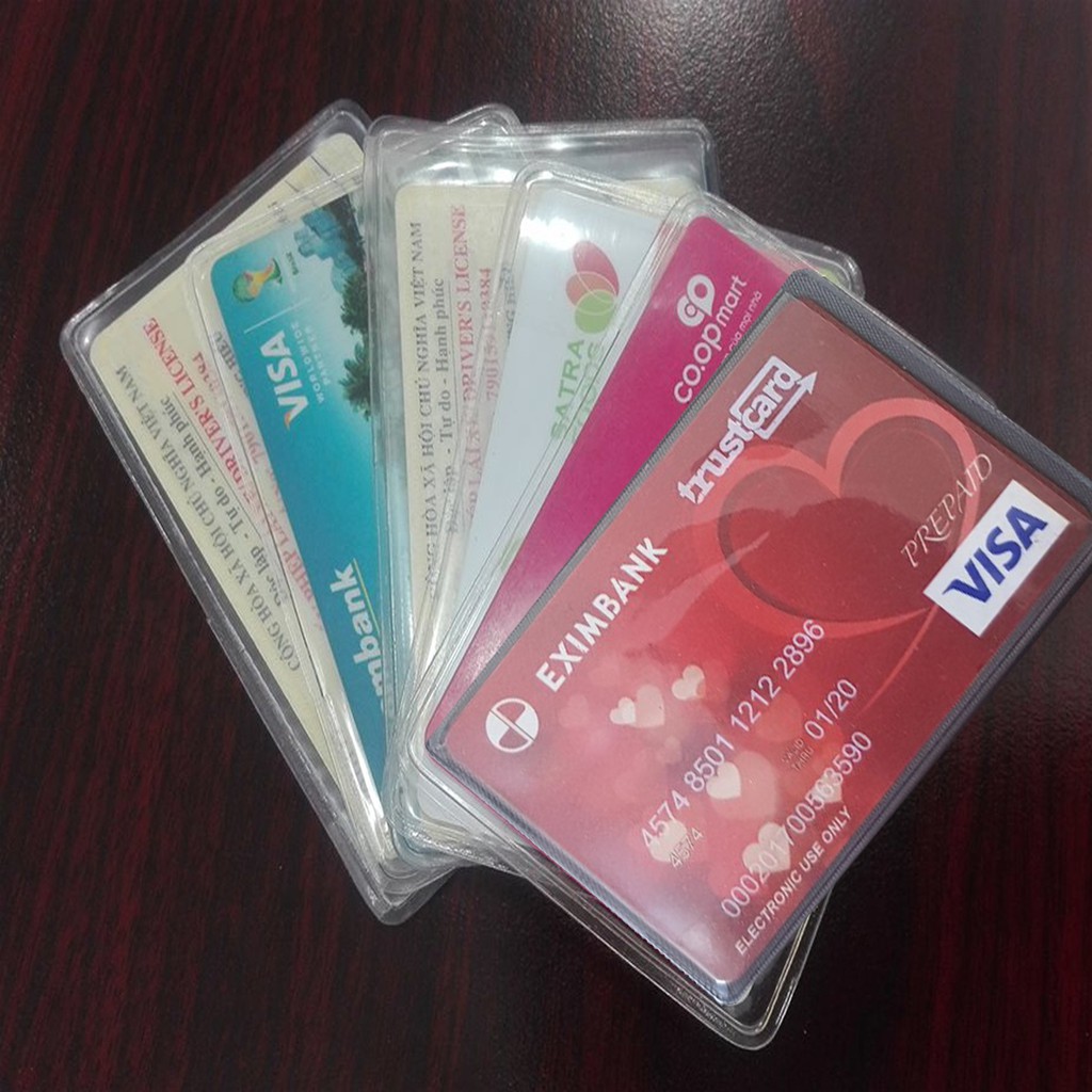 Combo 5- 10 túi đựng thẻ ATM, bằng lái xe, card víit chống xước