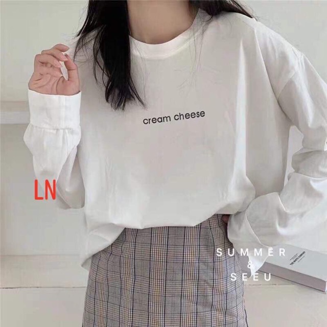 [FREESHIP ĐƠN TỪ 50K] Áo thun Cream Cheese tay suông LNG1019