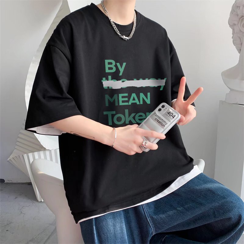 Áo Thun Tay Ngắn Dáng Rộng In Họa Tiết Hoạt Hình Phong Cách Hip Hop Hàn Quốc Thời Trang Mùa Hè Cho Nam Và Nữ size M-5XL