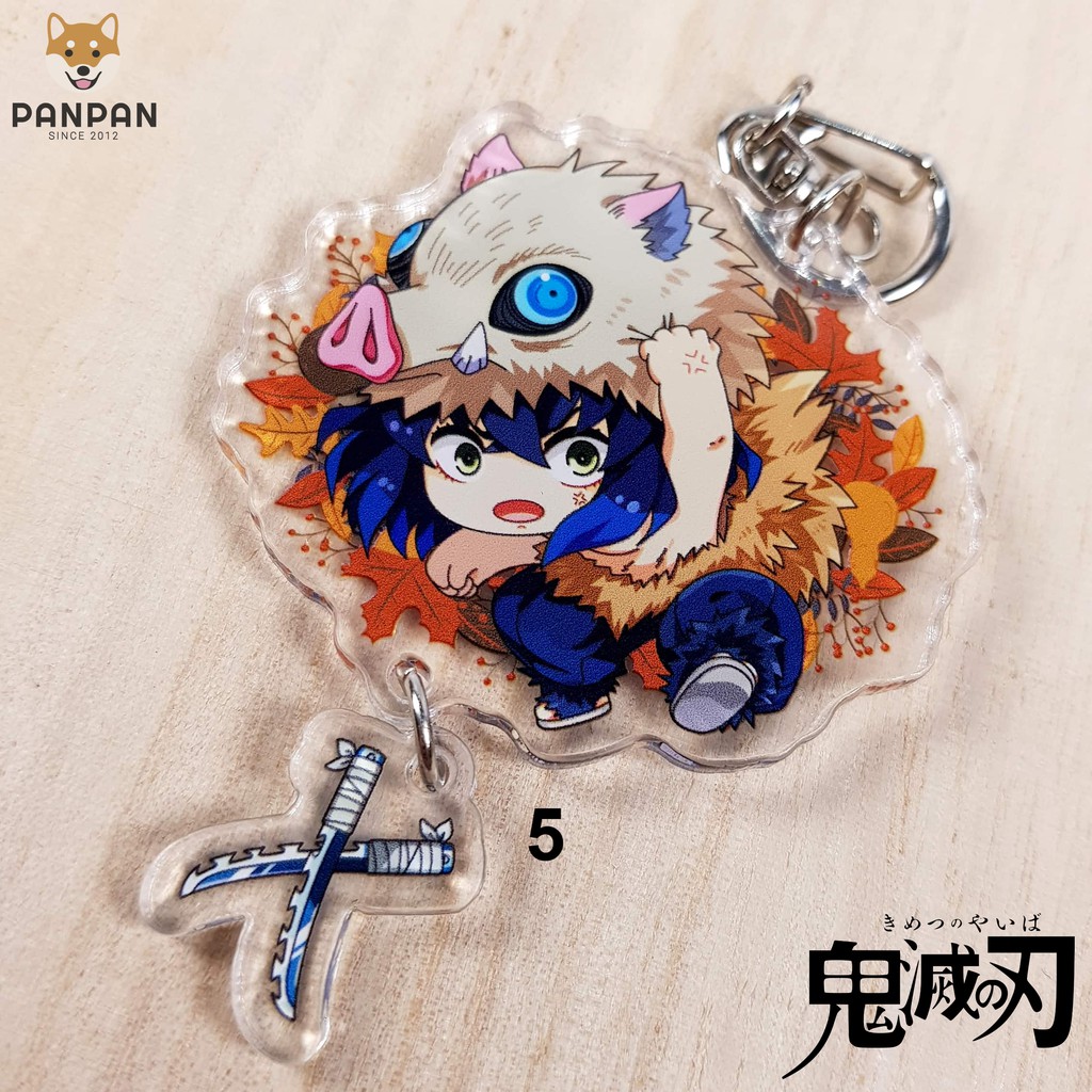 Móc khóa mica Anime Kimetsu no Yaiba TREO (6cm)