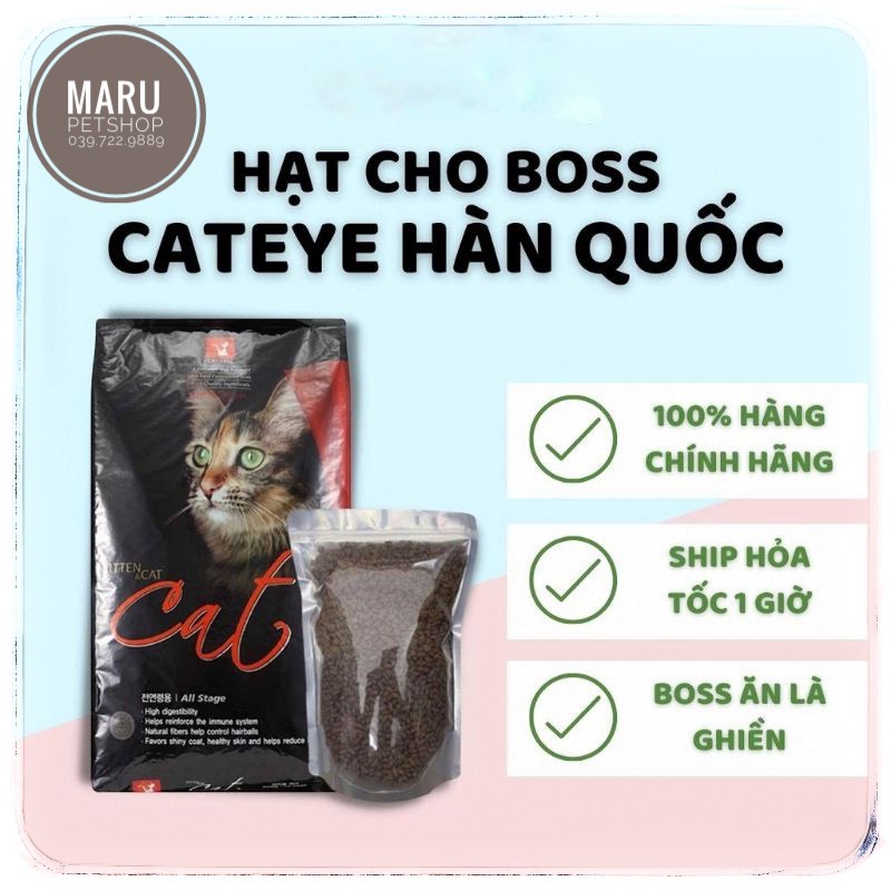 Hạt CAT’S EYE bao 13,5kg thức ăn cho mèo chính hãng Hàn Quốc - Tiêu búi lông, mượt lông