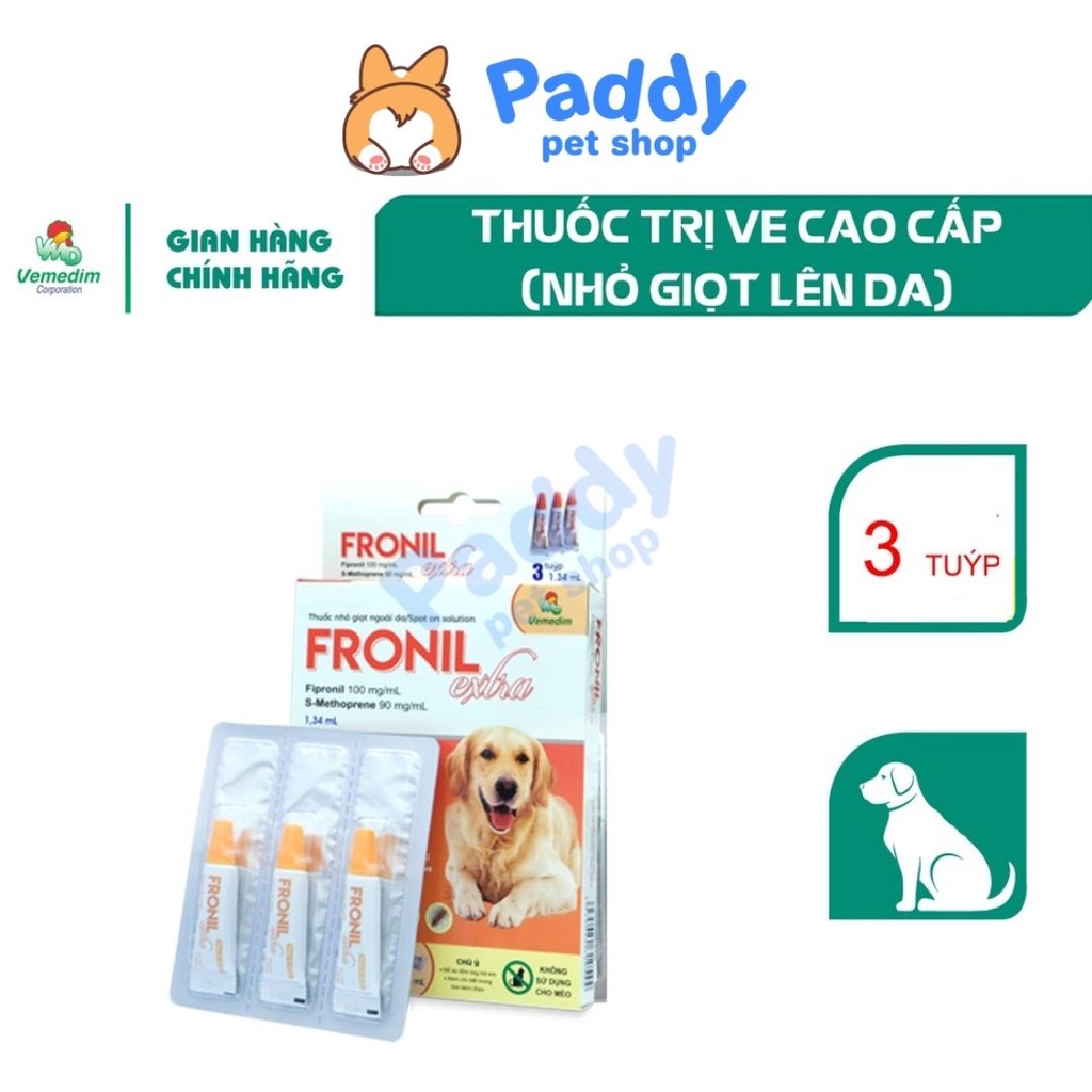 Nhỏ Gáy Ngừa Ve Rận Fronil EXTRA Cho Chó Trên 2 Tháng