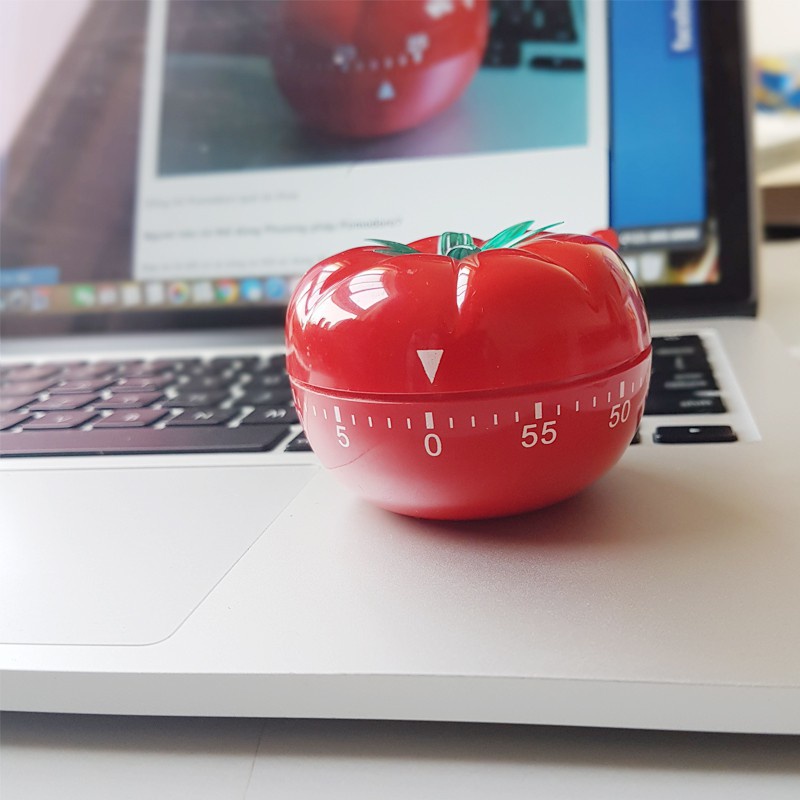 Đồng hồ hẹn giờ đếm ngược pomodoro cà chua