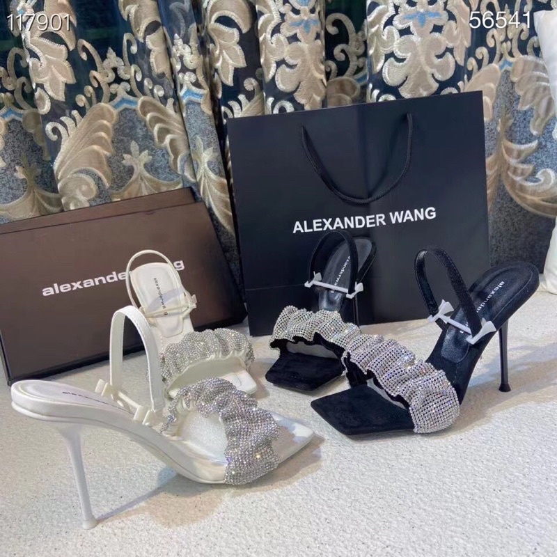 Sandal wg đá quai nhún cao gót 10p fullbox