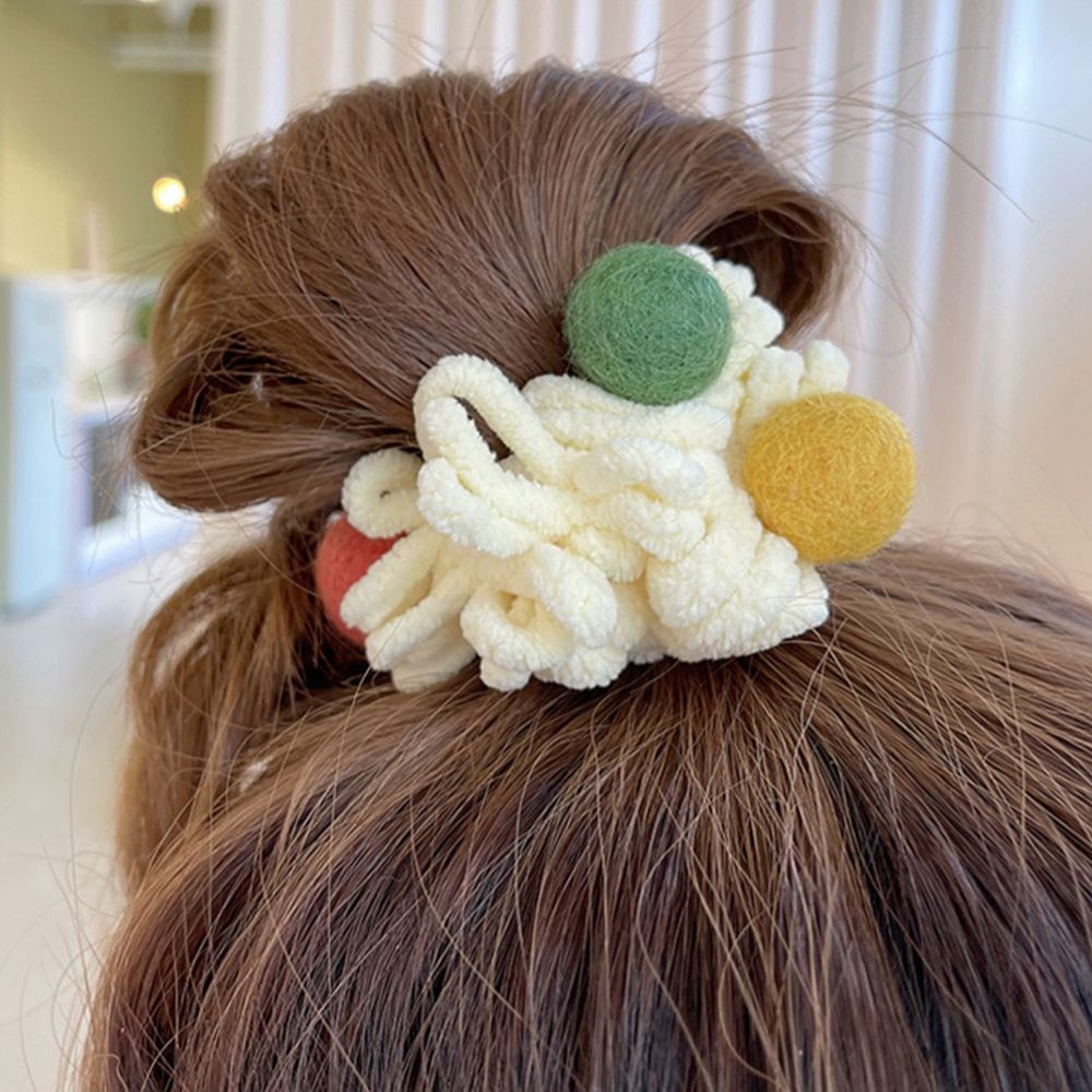 Dây buộc tóc hình cây lau nhà dễ thương phong cách Hàn Quốc cho nữ