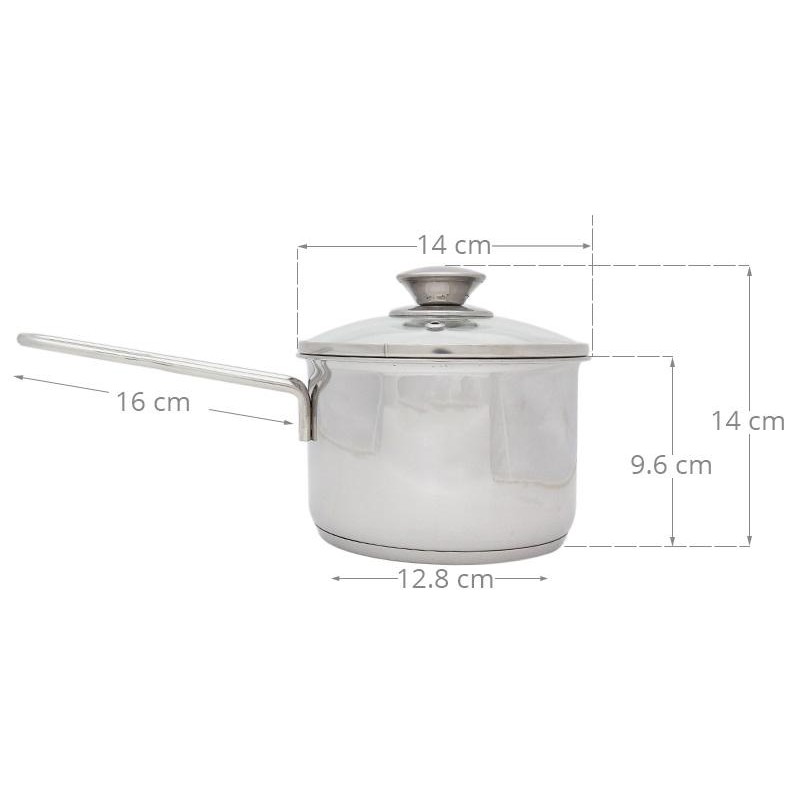 Quánh bột Inox 3 đáy FiveStar 14cm 16cm