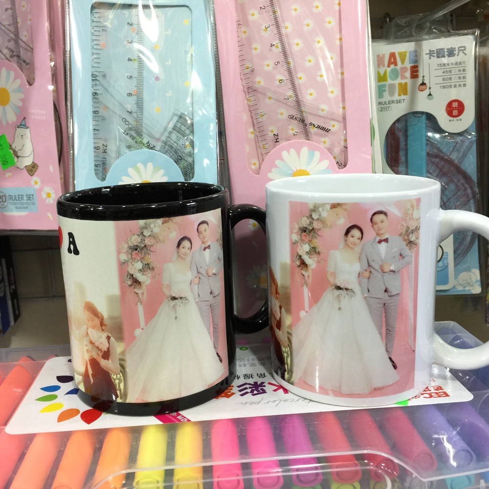In cốc đổi màu in hình cá nhân lên cốc in lên cốc trắng