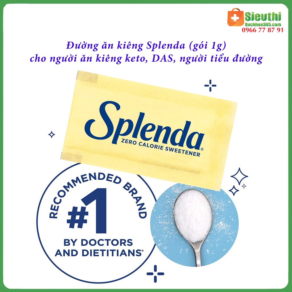 Đường Splenda dành cho người tiểu đường, ăn kiêng Siêu Thị Sức Khoẻ 365