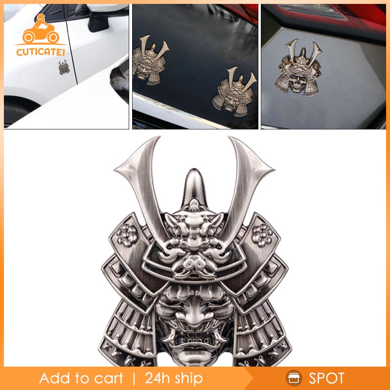 Hình Dán 3D Bằng Kim Loại Hình Samurai Trang Trí Cửa Sổ Xe Hơi / Xe Tải / Laptop /