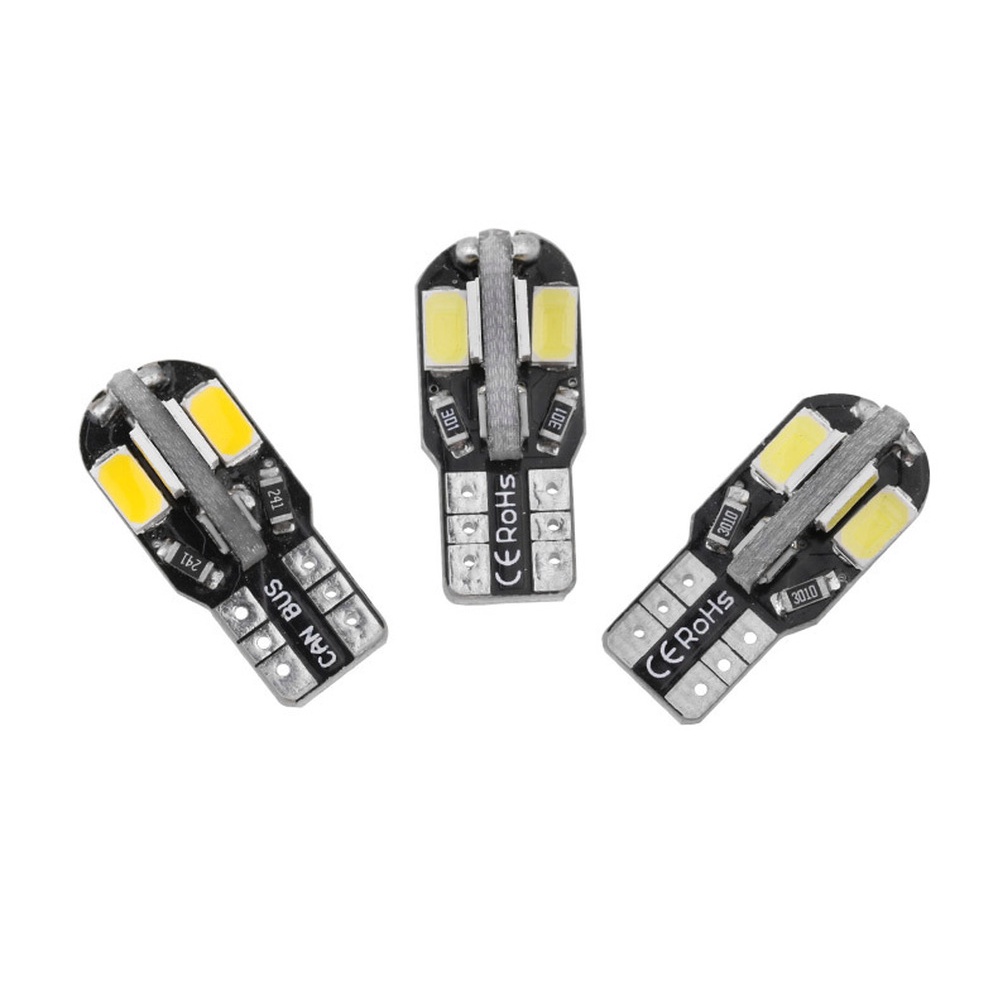 Set 10 bóng đèn LED W5W T10 5730 8SMD 12V 6000K 194 168 chuyên dụng cho xe hơi