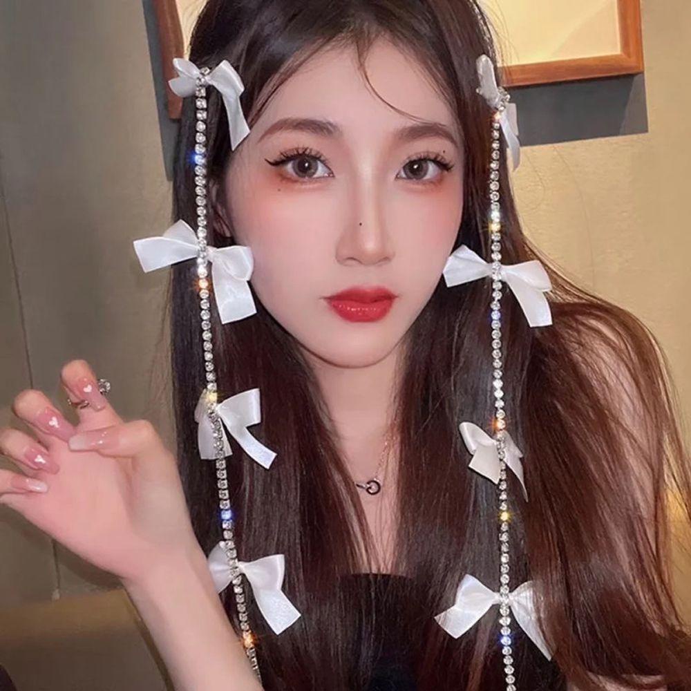 Kẹp Tóc Hình Bướm / Bươm Bướm Dáng Dài Phối Tua Rua Xinh Xắn Cho Bạn Gái