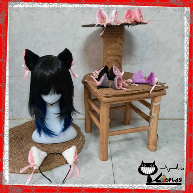 [Sẵn] Tai neko nhiều màu cosplay - Băng đô và kẹp tai mèo hóa trang tại MIU SHOP 03