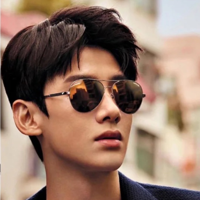 Kính Mát Phân Cực Gọng Kim Loại Thời Trang Cổ Điển Cho Nam