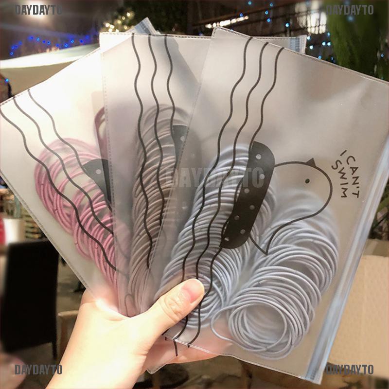 Set 50 Dây Thun Cột Tóc Co Giãn Dành Cho Nữ