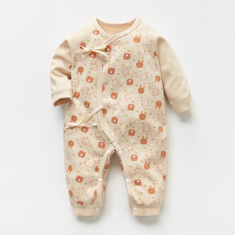 [HÀNG SẴN]Body dài liền thân cho bé sơ sinh, bodysuit dài tay thu đông cotton ORGANIC 100% an toàn cho bé