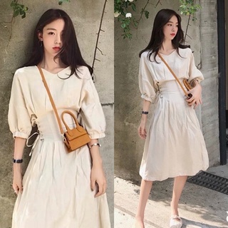 Đầm midi đan eo