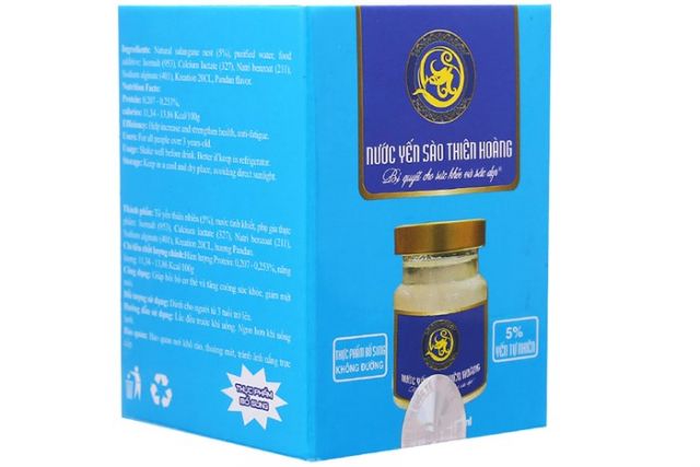 Combo 6 hũ yến sào 5% không đường Thiên Hoàng cao cấp