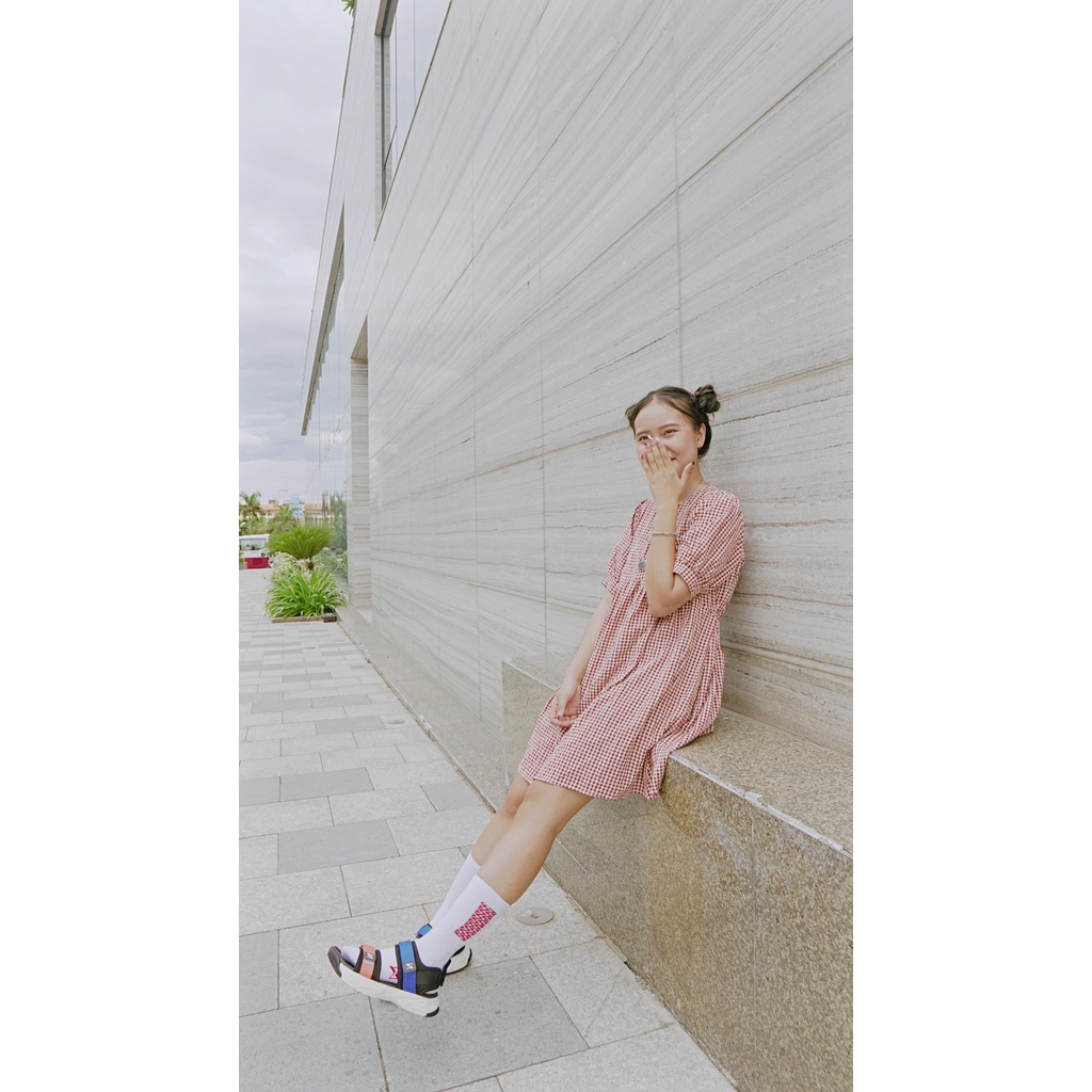 Sandal ZX The Hustle Nữ 2818 Orange Blue 2 quai đế Chunky công nghệ Phylon cao cấp