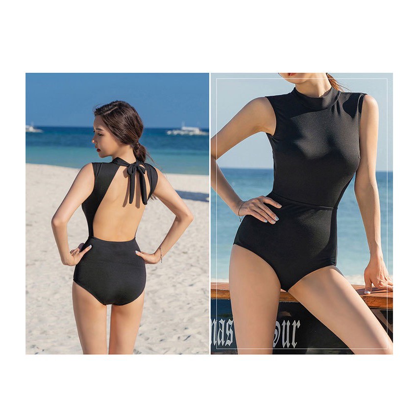 [FORM ĐẸP + HÀNG HOT] Bikini liền mảnh, Bodysuit khoét lưng cột nơ sau cổ siêu dễ thương | BigBuy360 - bigbuy360.vn