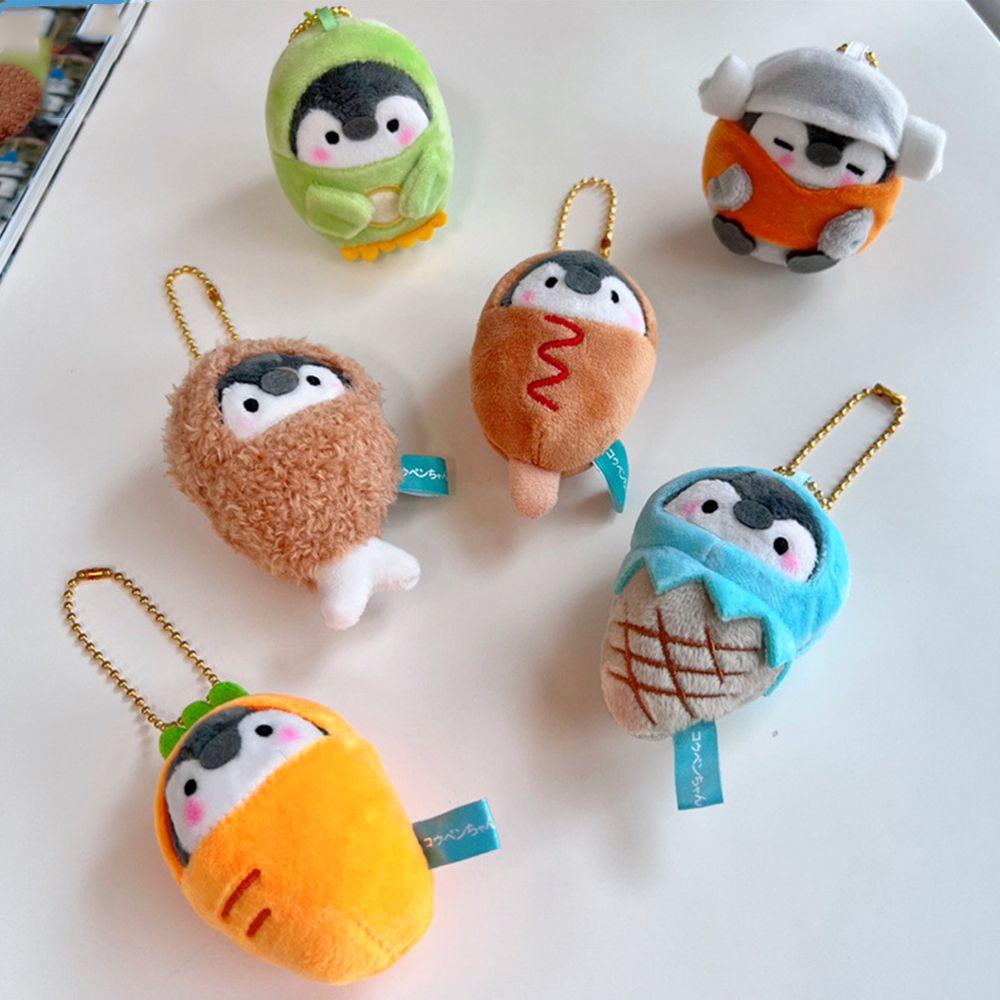 Móc Chìa Khóa Xe Hơi Bằng PP Cotton Hình Chim Cánh Cụt / Cà Rốt / Khủng Long Sáng Tạo Giá Đỡ