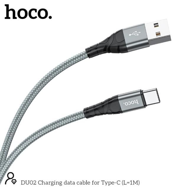 Dây cáp sạc nhanh bọc dù hoco du02 plus 2.4A USB-micro/ type c/ ip truyền data bền đẹp giá rẻ cho điện thoại bh 12 tháng