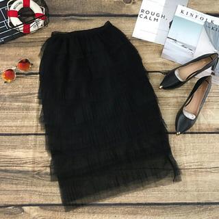 Chân váy lưới nhiều tầng