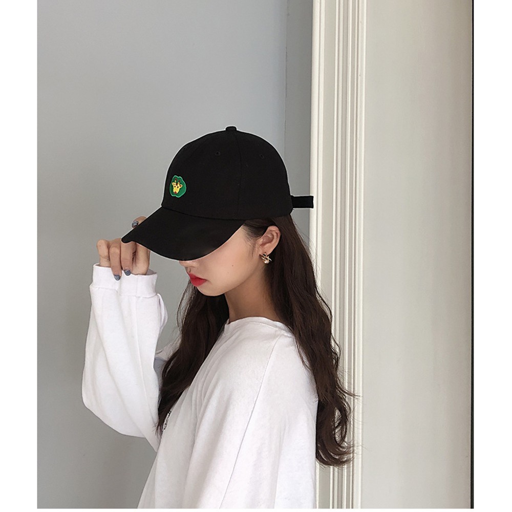 Mũ lưỡi trai cotton phiên bản Hàn Quốc -Thoáng mát màu tím vàng đen