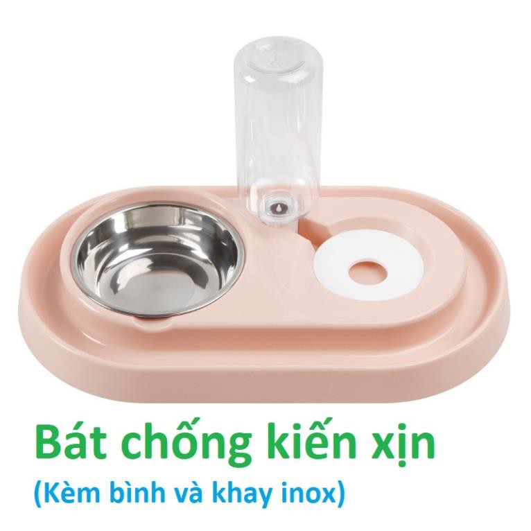 Bát ăn chó mèo Bát chống kiến xịn, chống tràn nước Bát tự động cấp nước  chó mèo nhỏ