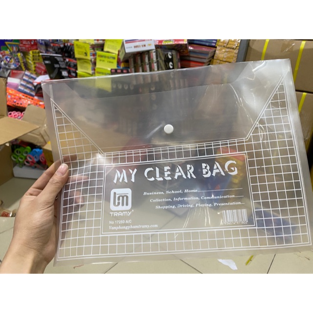 Túi cúc bấm loại 1, bìa nút, cặp đựng tài liệu, túi my clear