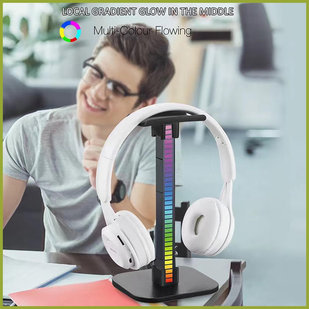 Giá Đỡ Tai Nghe Chơi Game Có Đèn LED RGB Cổng USB