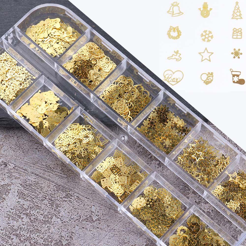 Vớ Sequin Siêu Mỏng Hình Bông Tuyết / Ông Già Noel 3D Dành Cho Trang Trí Móng Tay