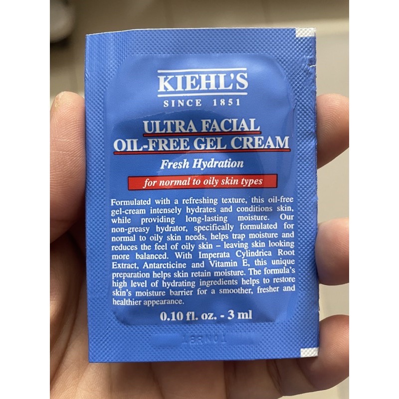 Gói Kem dưỡng Kiềm dầu KIEHL'S Oil Free Ultra Facial Gel Cream