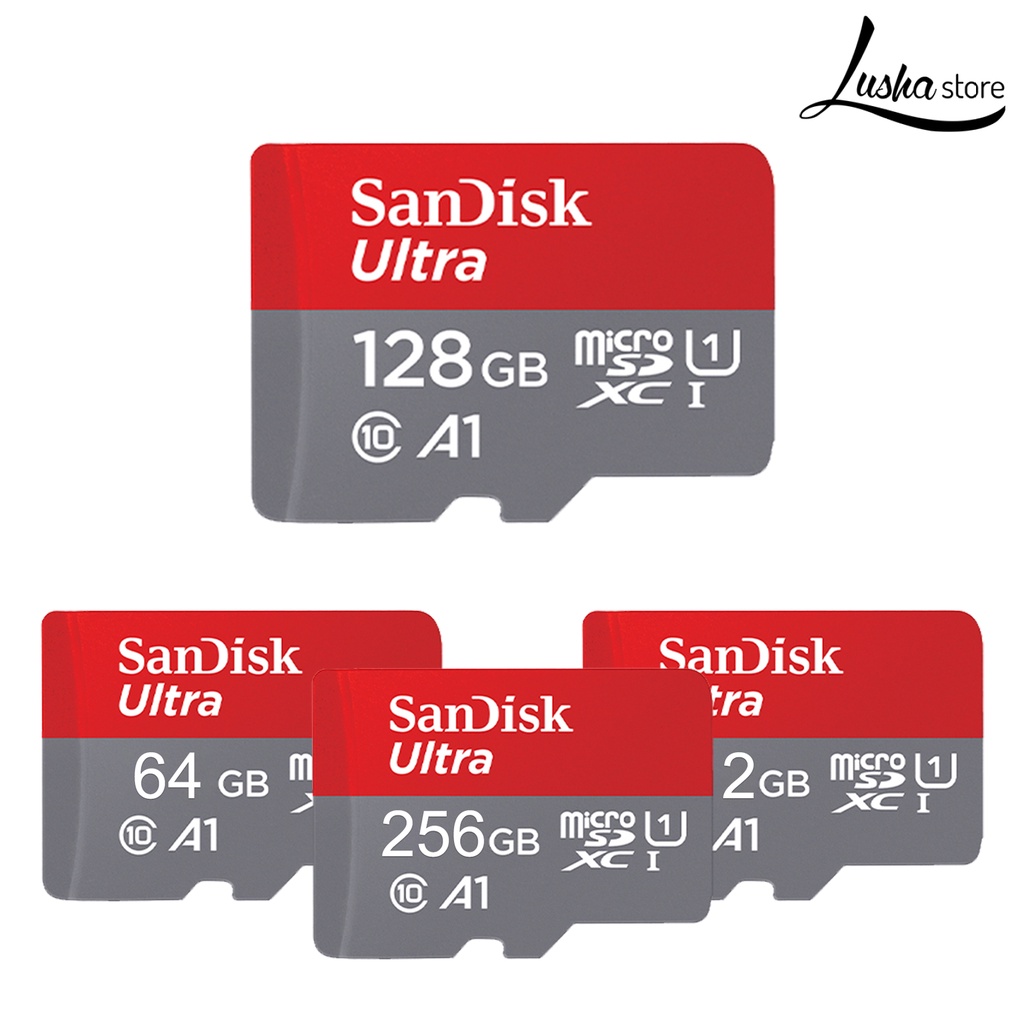 ☃Lushastore Thẻ Nhớ Sandisk 64GB / 128GB / 256GB / 512GB TF / SD Siêu Mỏng Chống Thấm Nước | BigBuy360 - bigbuy360.vn