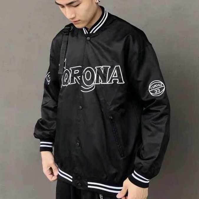 Áo khoác dù nam nữ unisex kiểu bomber form rộng, 2 lớp dày dặn