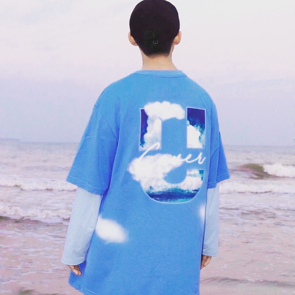 ( Kèm video hình thật) Áo thun cặp unisex in hình cực chất ( giá 2 cái)