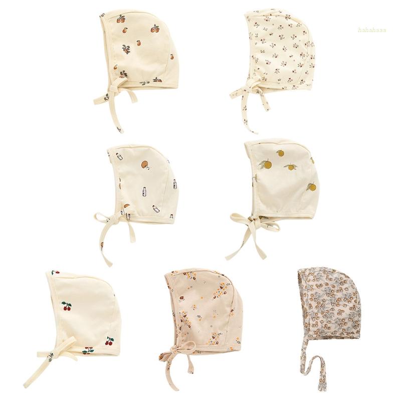 Mũ Cotton Mềm Mại In Họa Tiết Xinh Xắn Làm Phụ Kiện Chụp Ảnh Cho Bé Sơ Sinh