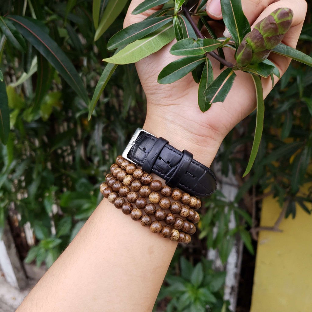Vòng Tay Trầm Hương MTH JEWELRY Chuỗi Tràng Hạt 108 Size 6/7/8mm Trầm Tốc Việt (Combo x5 Vòng) | Mộc Trầm Hương