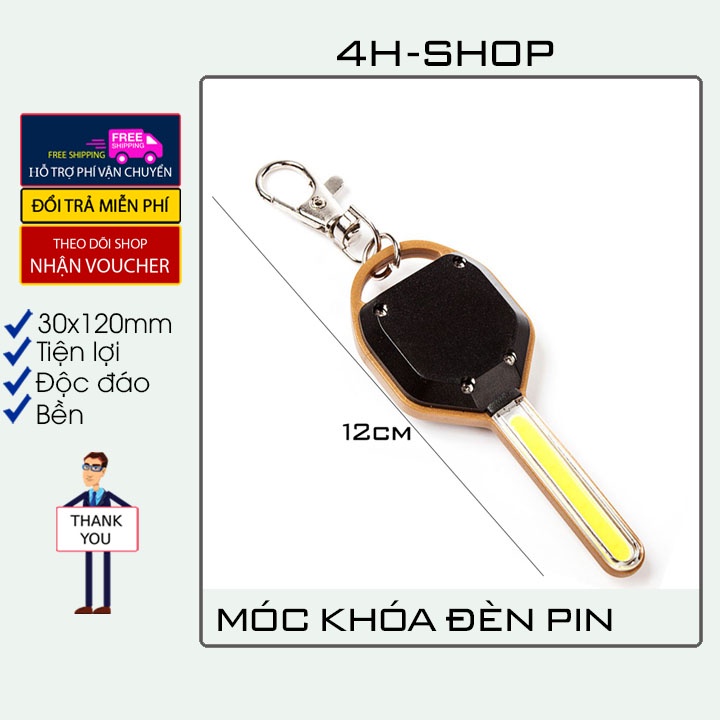 Móc khóa đèn pin hình chiếc chìa khóa cực đẹp độc đáo tiện dụng vào ban đêm trong lúc cúp điện.4P