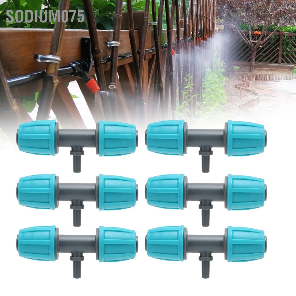 Sodium075 10PCS 16mm đến 4/7 Ống tưới Tee có gai Giảm đầu nối Phù hợp cho Sân vườn