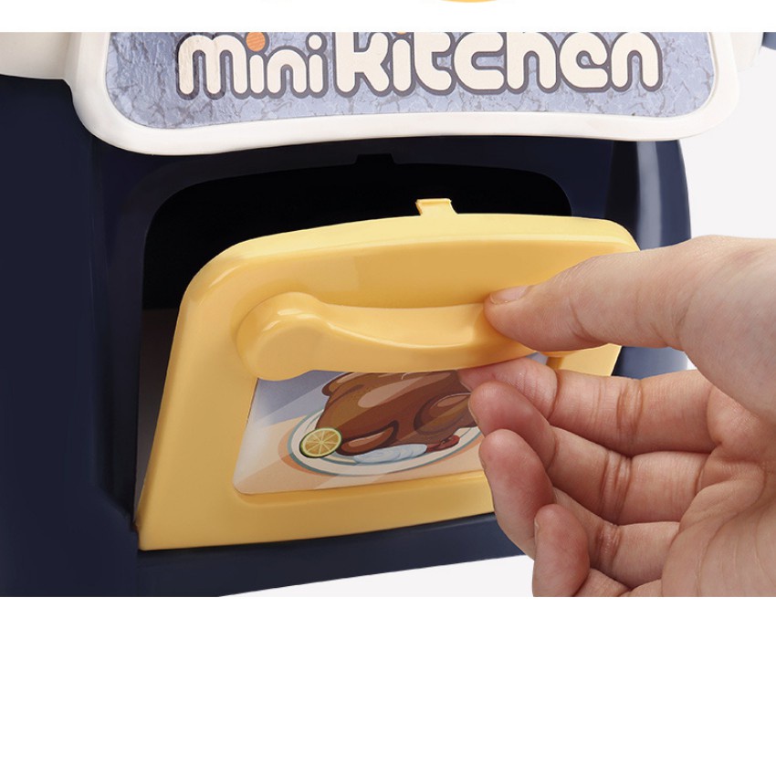 Bộ Đồ Chơi Nhà Bếp, Đồ Chơi Nấu Ăn Mini Kitchen 26 Món Màu Hồng Cam Có Phát Nhạc