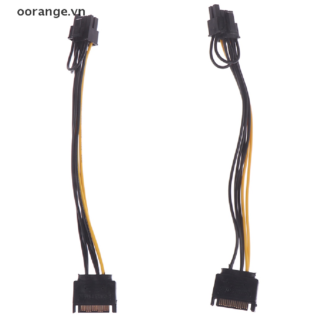 Dây cáp nguồn PCI-E chuyển đổi 15pin SATA đầu đực sang 8pin(6+2) dài 20cm | BigBuy360 - bigbuy360.vn