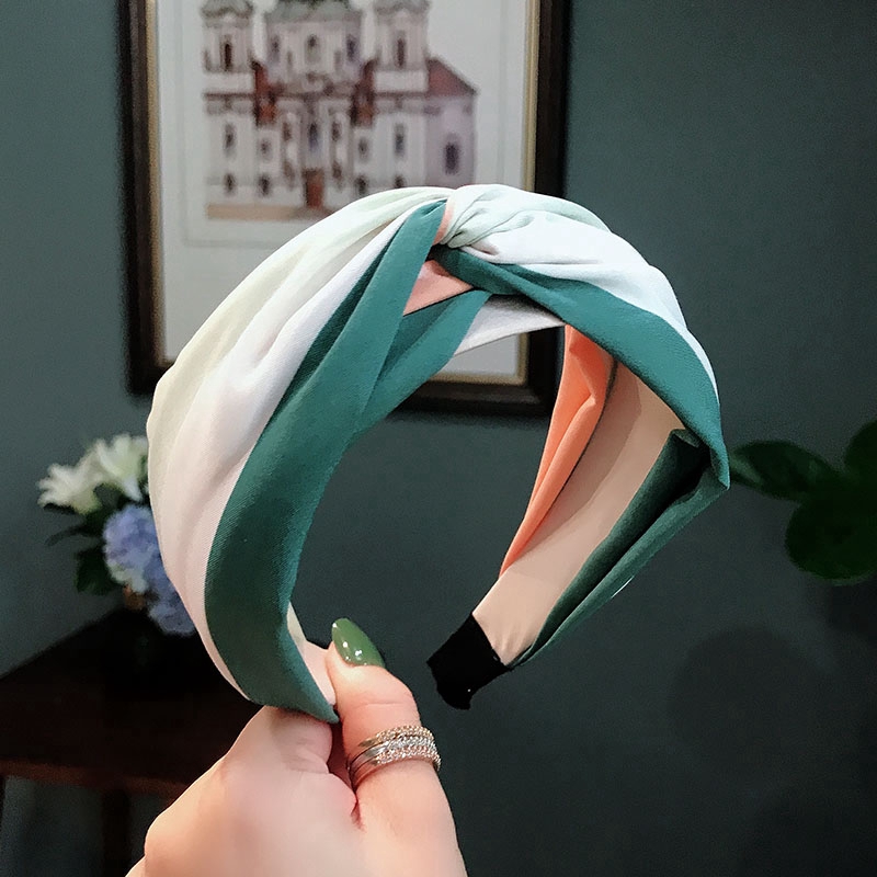 Cài tóc họa tiết sọc thiết kế thắt nút thời trang cá tính cho nữ